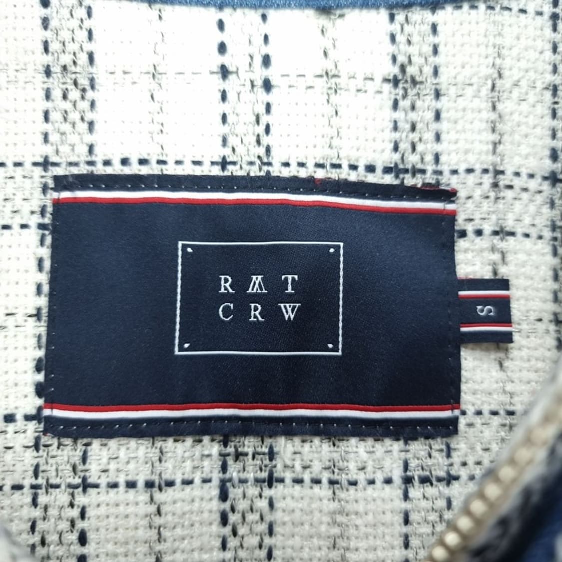 [로맨틱크라운] 오버핏 데님 카라 트위드 야상 코트 M18770 상품이미지9