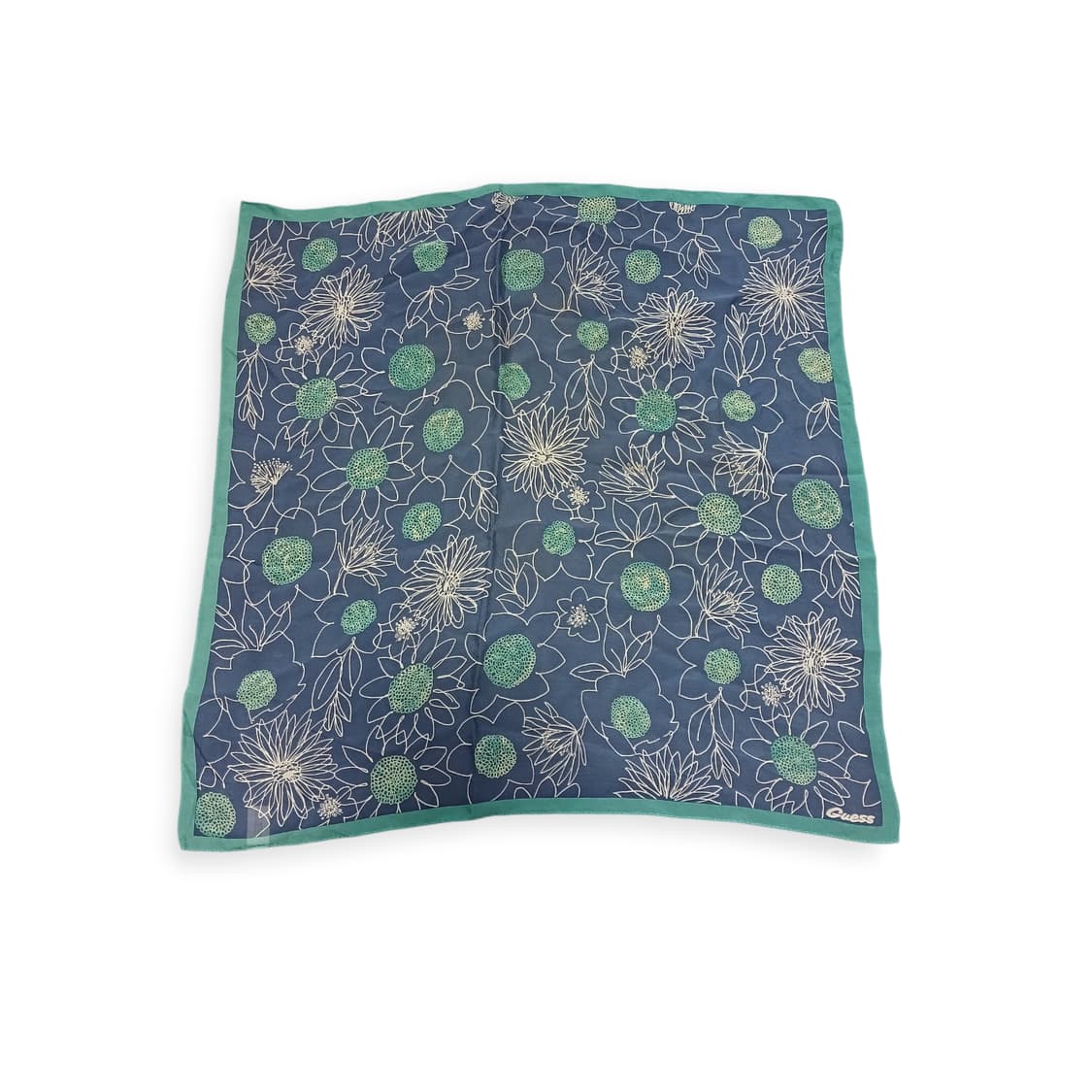 Guess 블루 플라워 실크스카프 상품이미지1