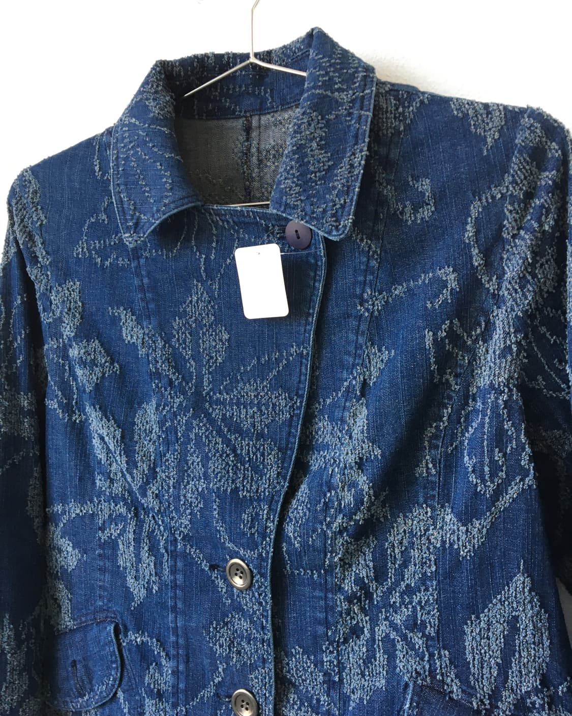 Leaf pattern point denim jacket 상품이미지5