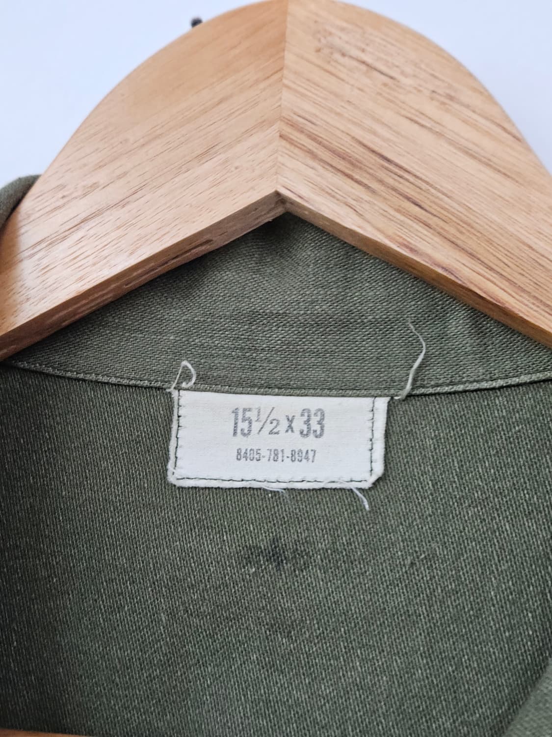 1970's 오리지널 OG107 셔츠 백사틴 15.5  상품이미지4