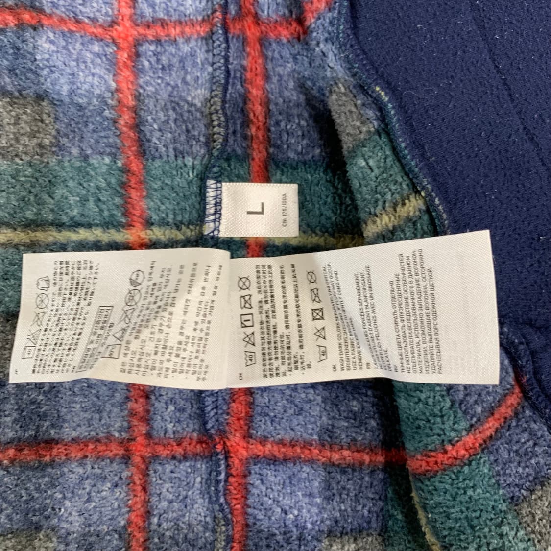 유니클로 타탄체크 후리스(L) 플리스 자켓 상품이미지9