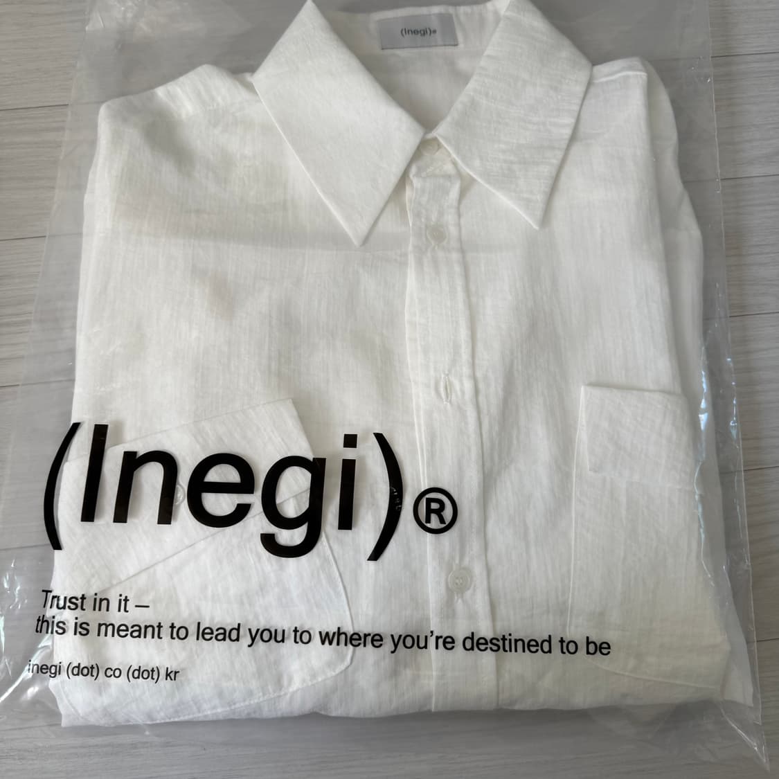 이네기 Tie-Waist Oversized Shirt (white) 상품이미지5