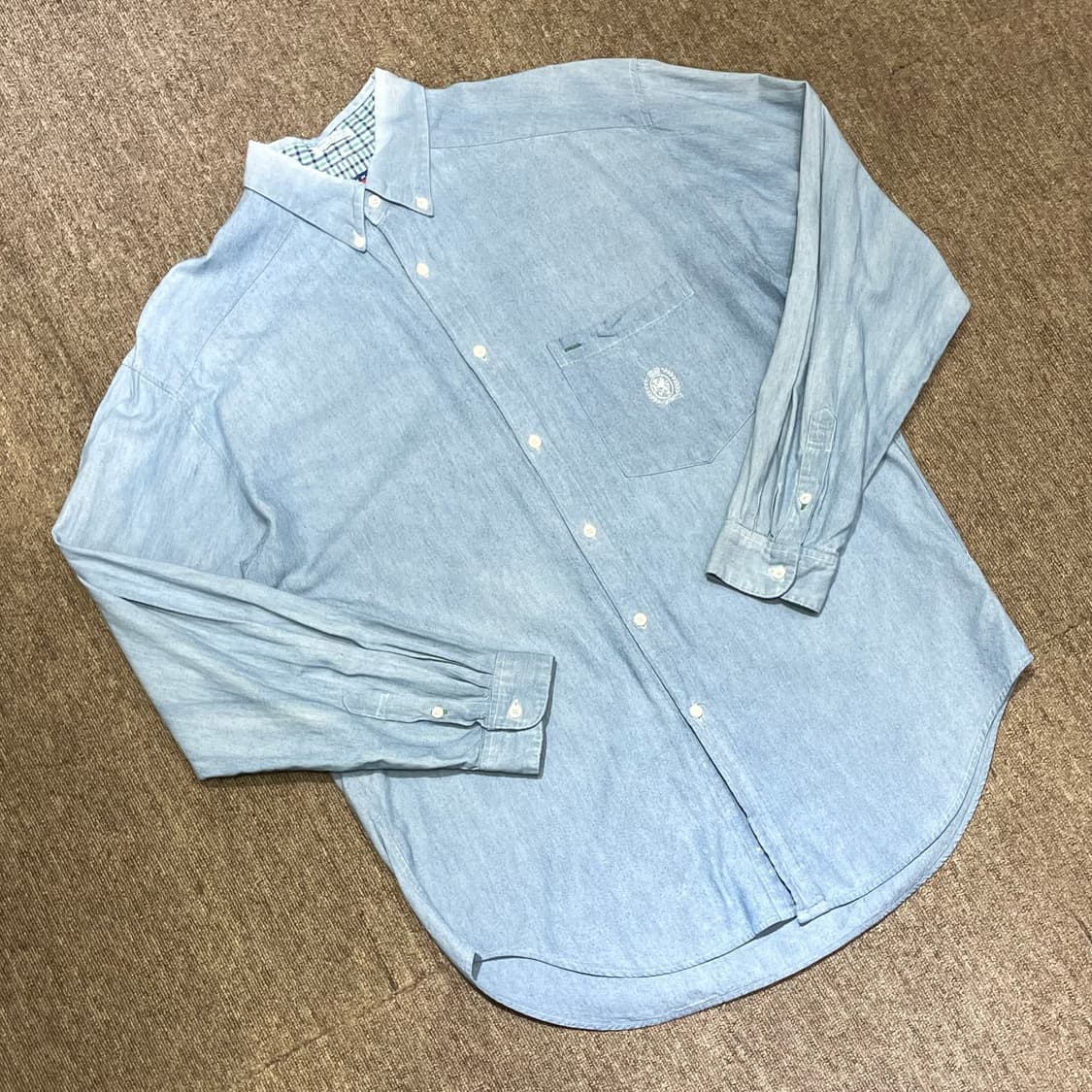 (M) 90s Tommy 올드 타미힐피거 데님 셔츠 상품이미지1