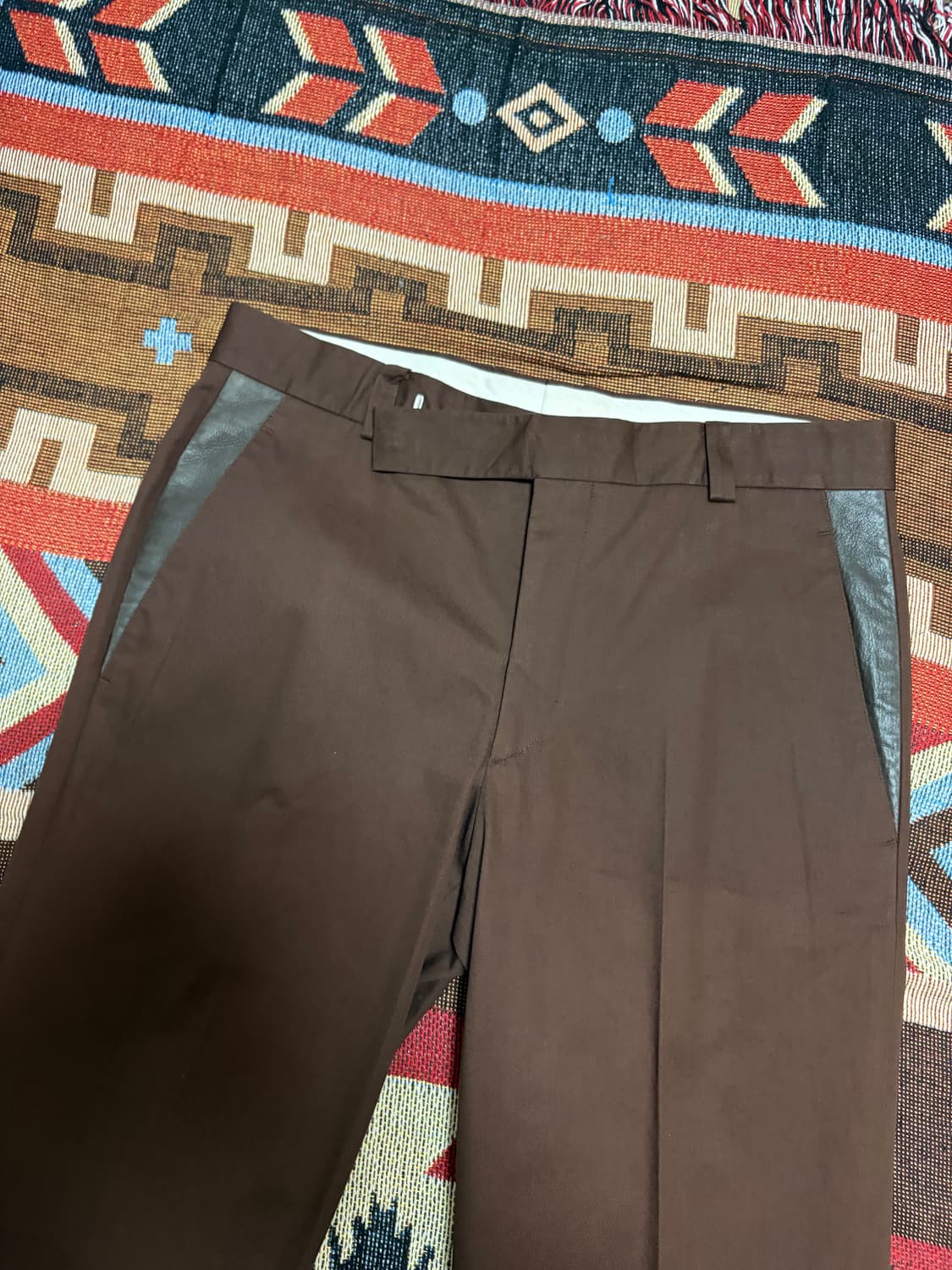 에르메스 레더 트림 코튼 치노 팬츠 면바지 상품이미지2