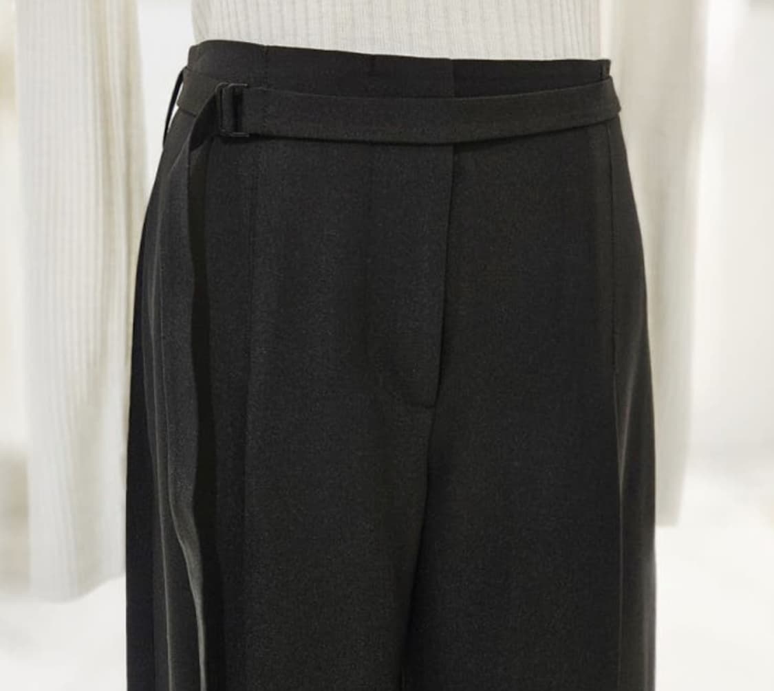 잇미샤 원턱 와이드 팬츠 블랙 55 상품이미지3