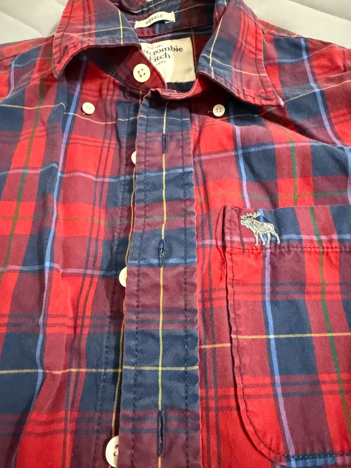 아베크롬비 체크 셔츠 S  95  구재 상품이미지1
