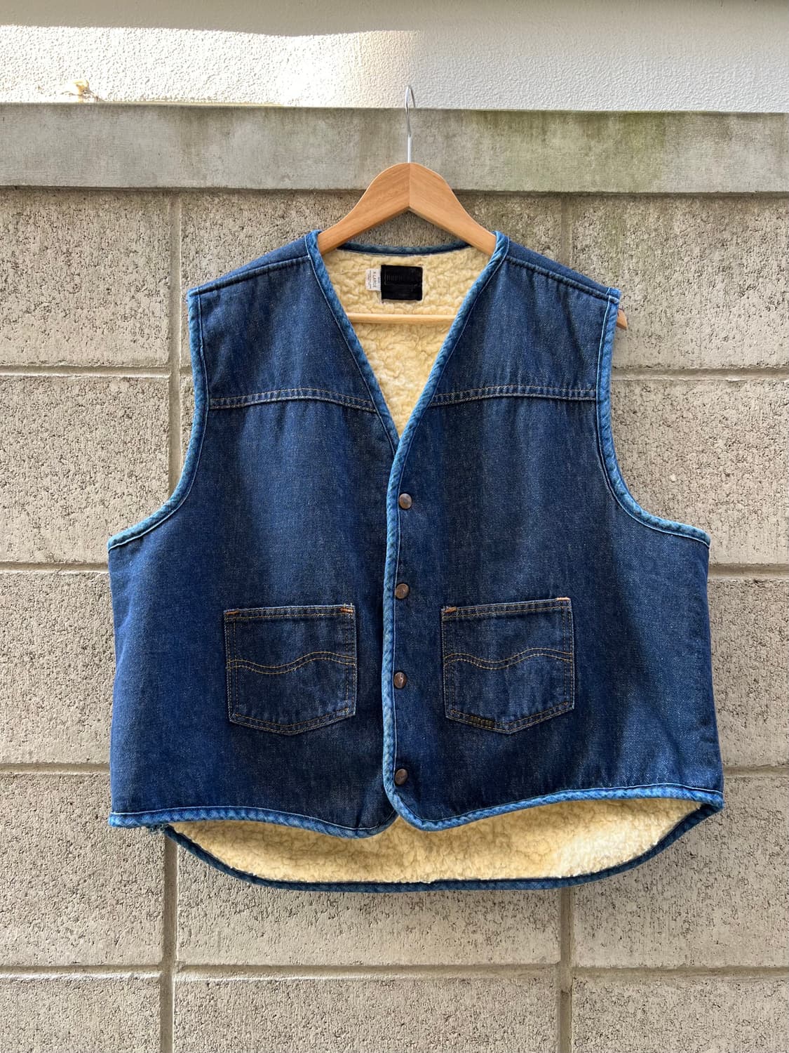 1970s SEARS ROEBUCKS DENIM 데님쉐르파베스트 상품이미지1