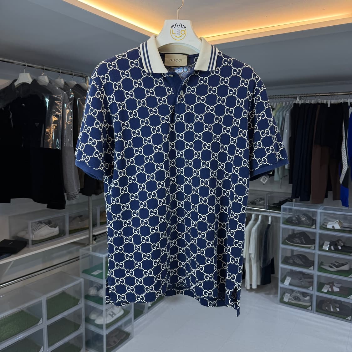 [리오브] 구찌 GG 스트레치 코튼 카라티셔츠 상품이미지1