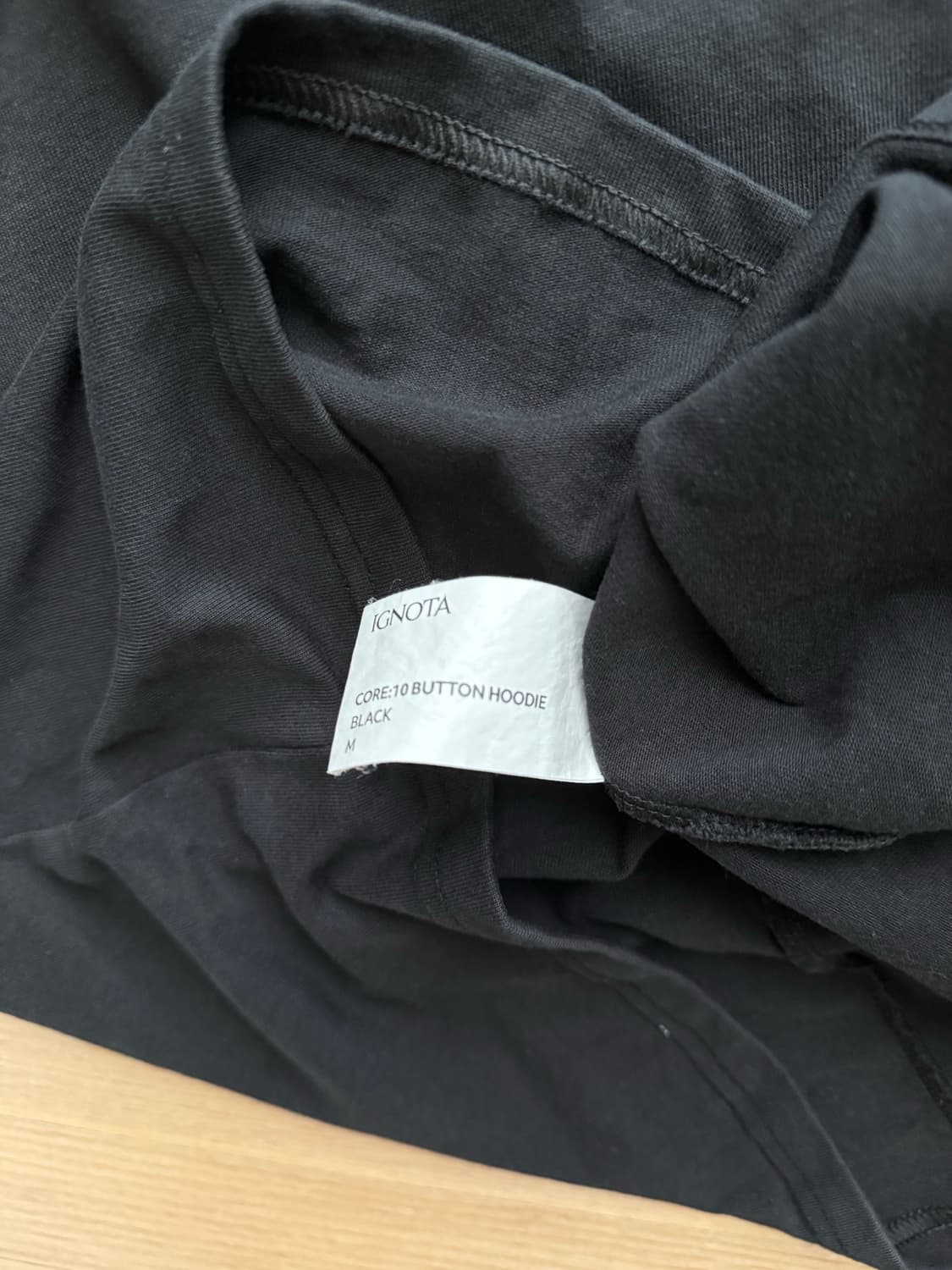 [M] 이그노타 코어10 버튼 후드 블랙 상품이미지4