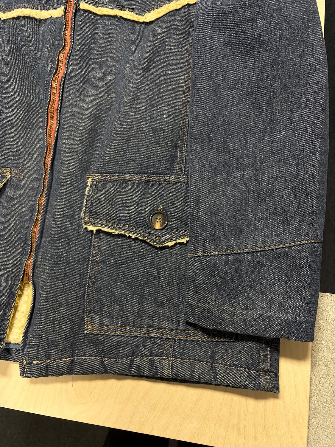 70s USA 웨스턴 시어링 데님 자켓 상품이미지10