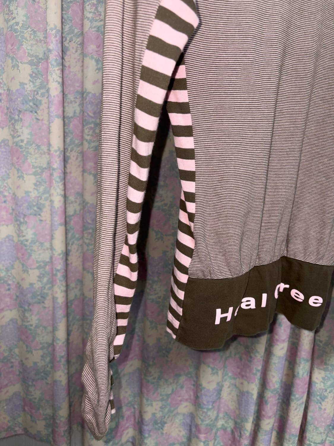 핑크 브라운 스트라이프 반목 티셔츠 상품이미지10