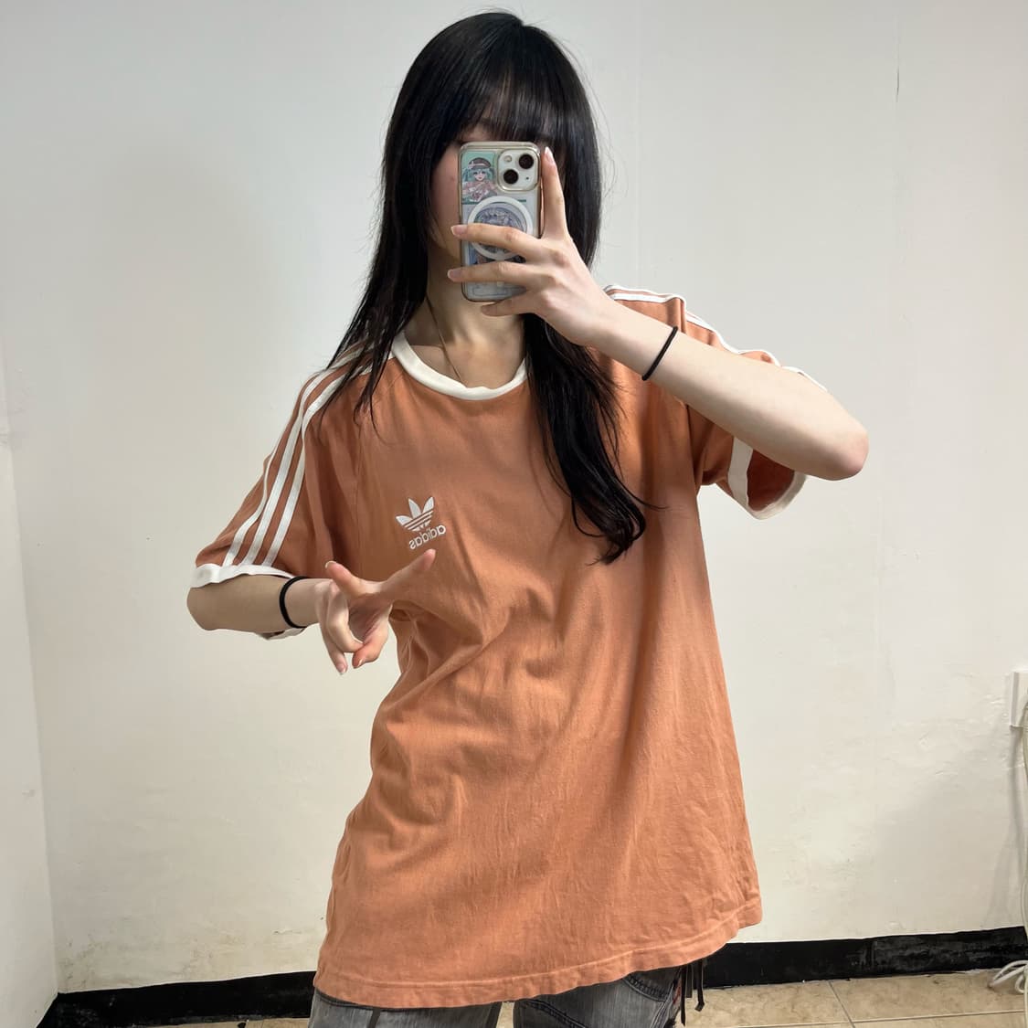 Adidas apricot ringer tee 상품이미지2
