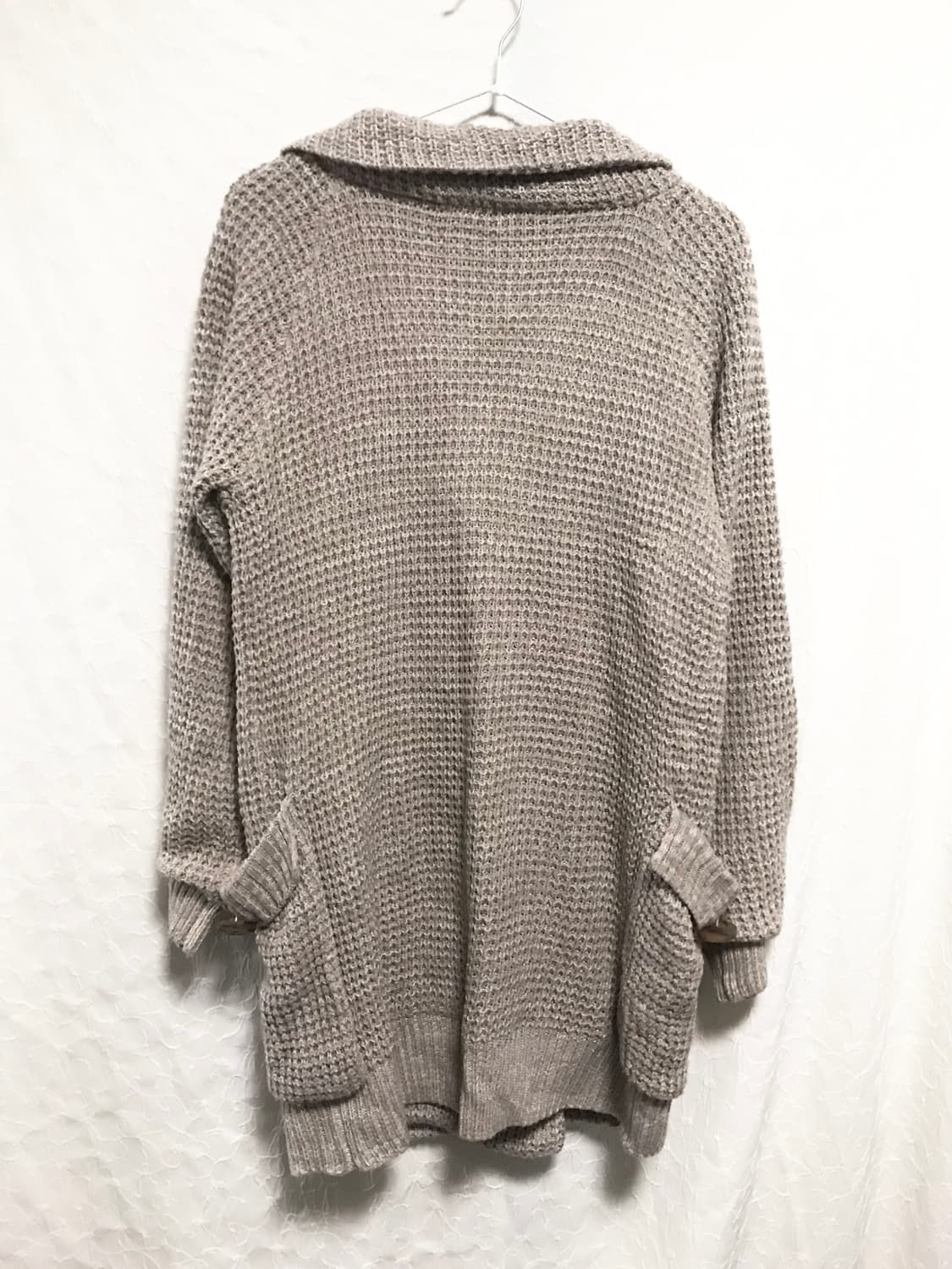 빈티지 니혼진 너드 더블 버튼 카라 니트 가디건 상품이미지3