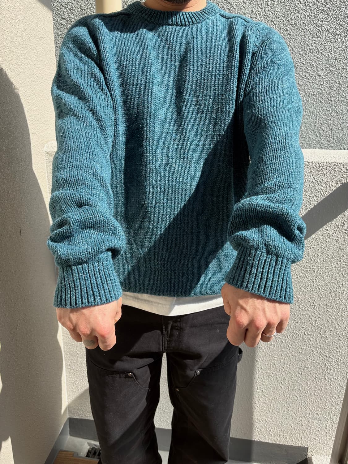 LLbean 라운드 니트 블루 (레어컬러) 상품이미지3