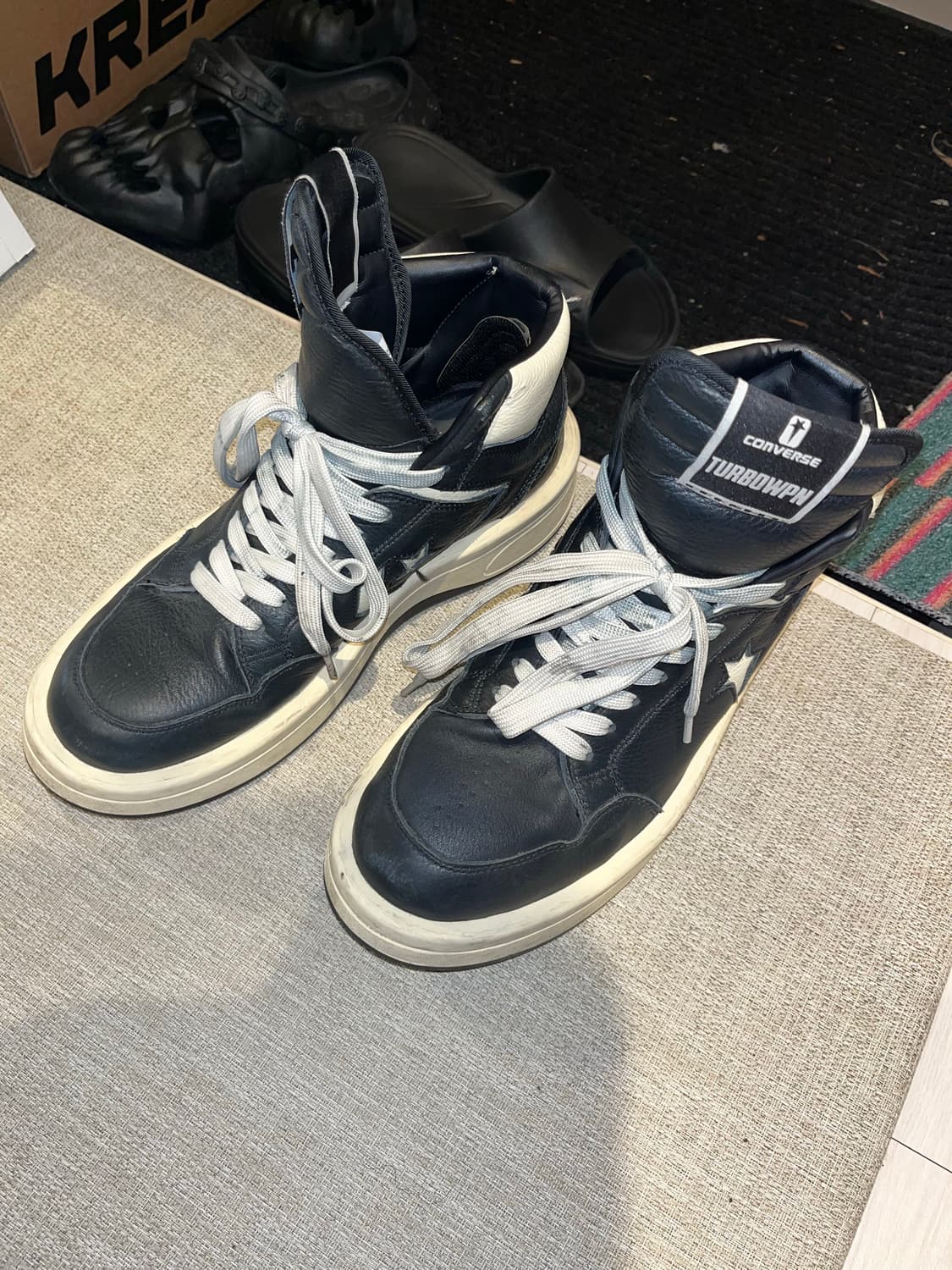 컨버스 x 릭오웬스 다크쉐도우 터보웨폰 블랙크림 상품이미지2