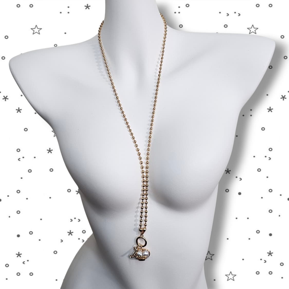 Juicy Couture 왕관 하트 화이트 목걸이 상품이미지4