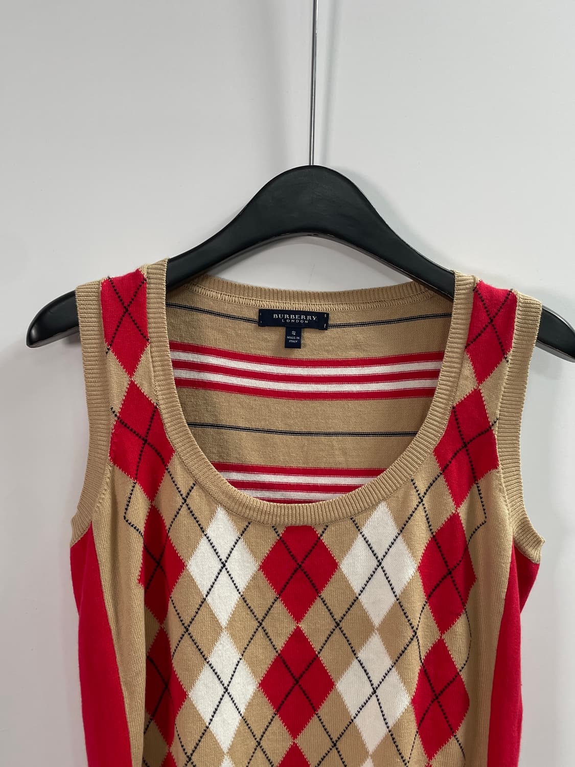 버버리 우먼스 아가일체크 조끼 니트 (on.585) 상품이미지2