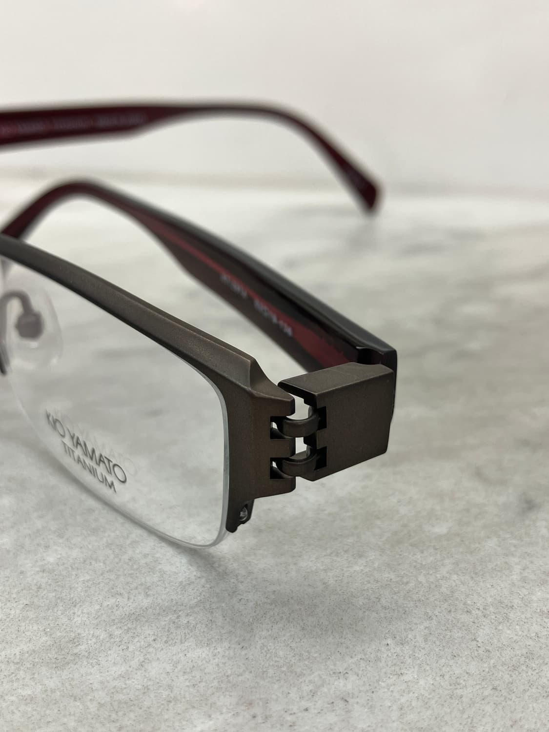 키오 야마토 KIO YAMATO 브론즈 스틸 스퀘어 반무테 안경 상품이미지7