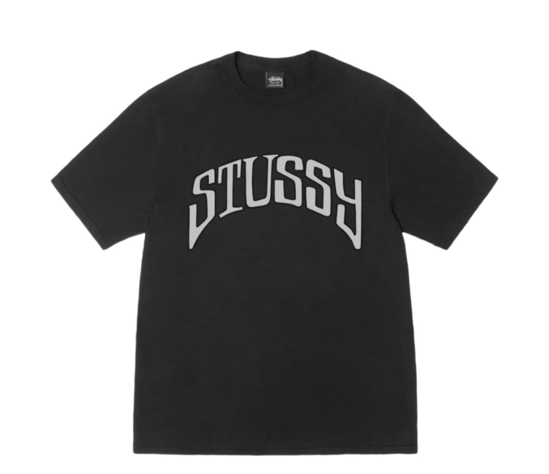 스투시 피그먼트 다이드 아치드 티셔츠 블랙 L 상품이미지3
