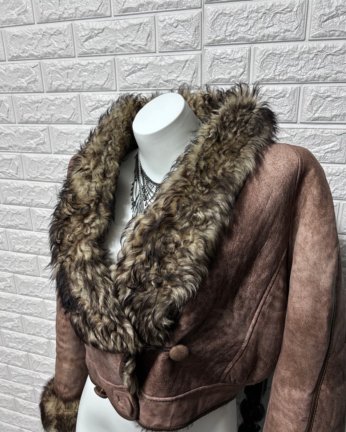 00’s SHEARING Short Real Shearling Jacke 상품이미지2