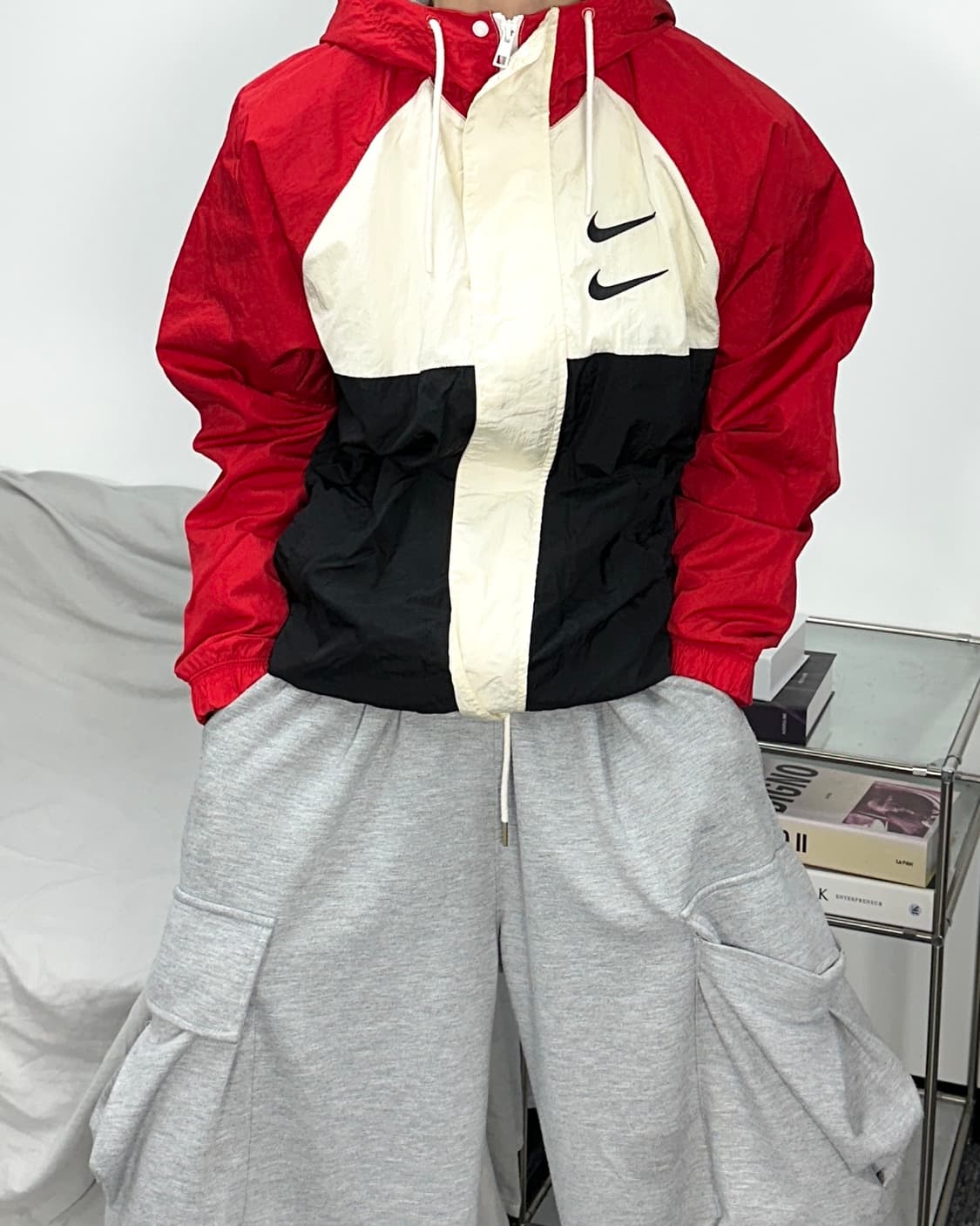 나이키 더블스우시 우븐 후드 바람막이 M 상품이미지1