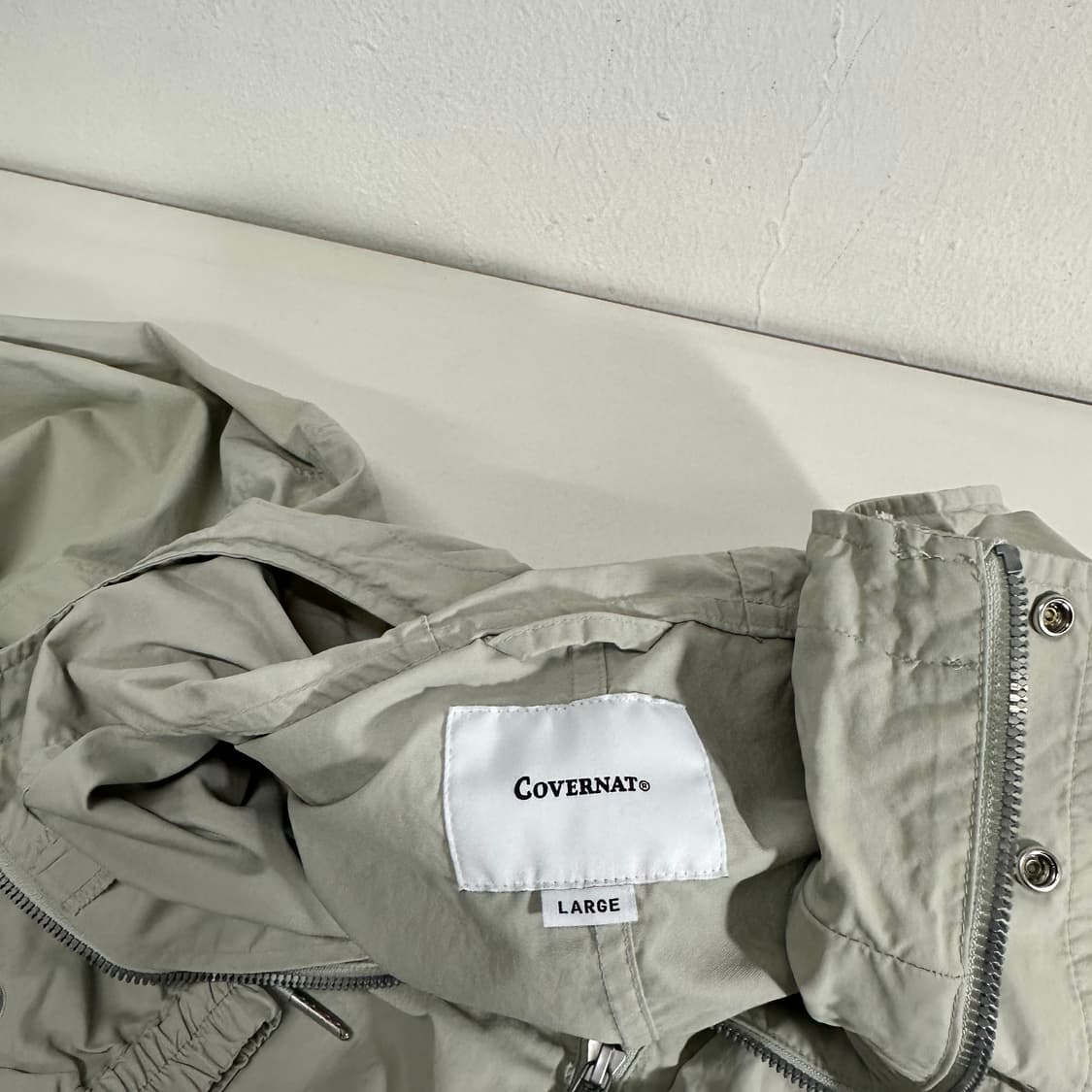 L-XL 커버낫 아이보리 바람막이 자켓 상품이미지5