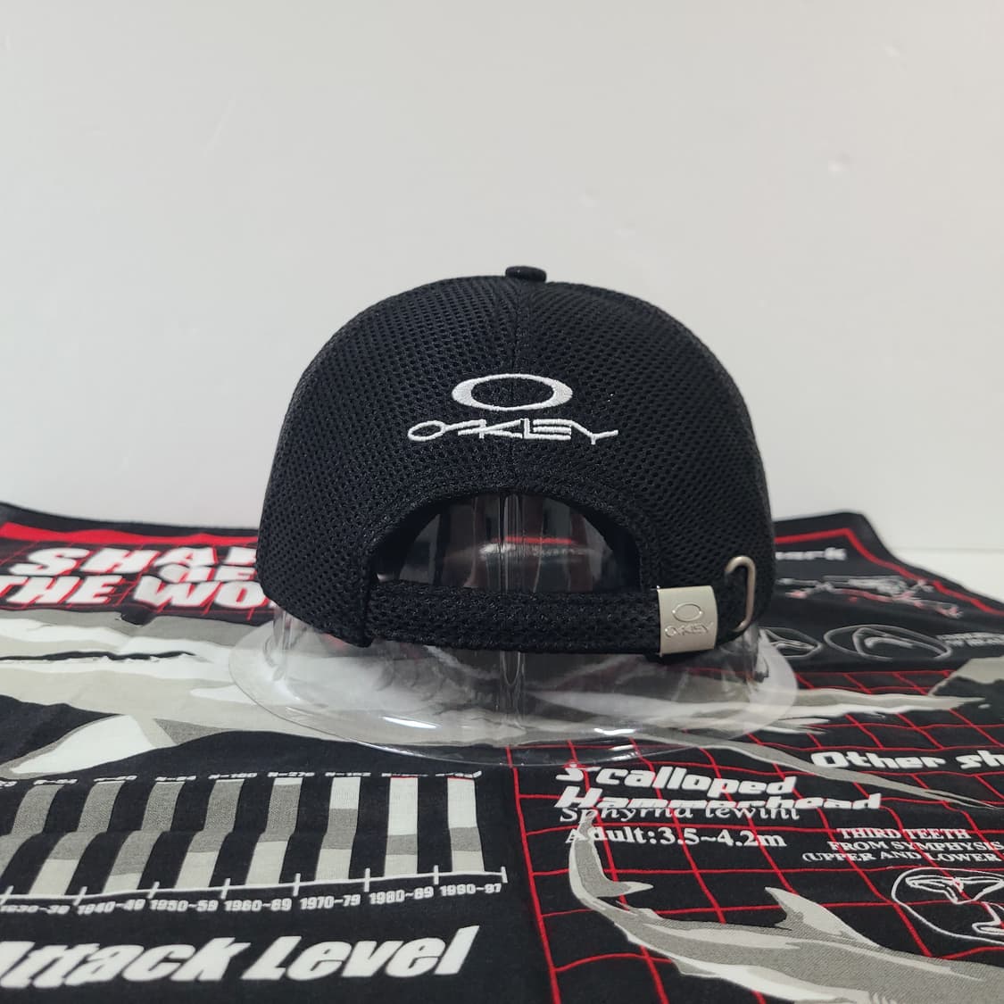 오클리 빈티지 자수 로고 블랙 메쉬 캡 모자 볼캡 상품이미지6