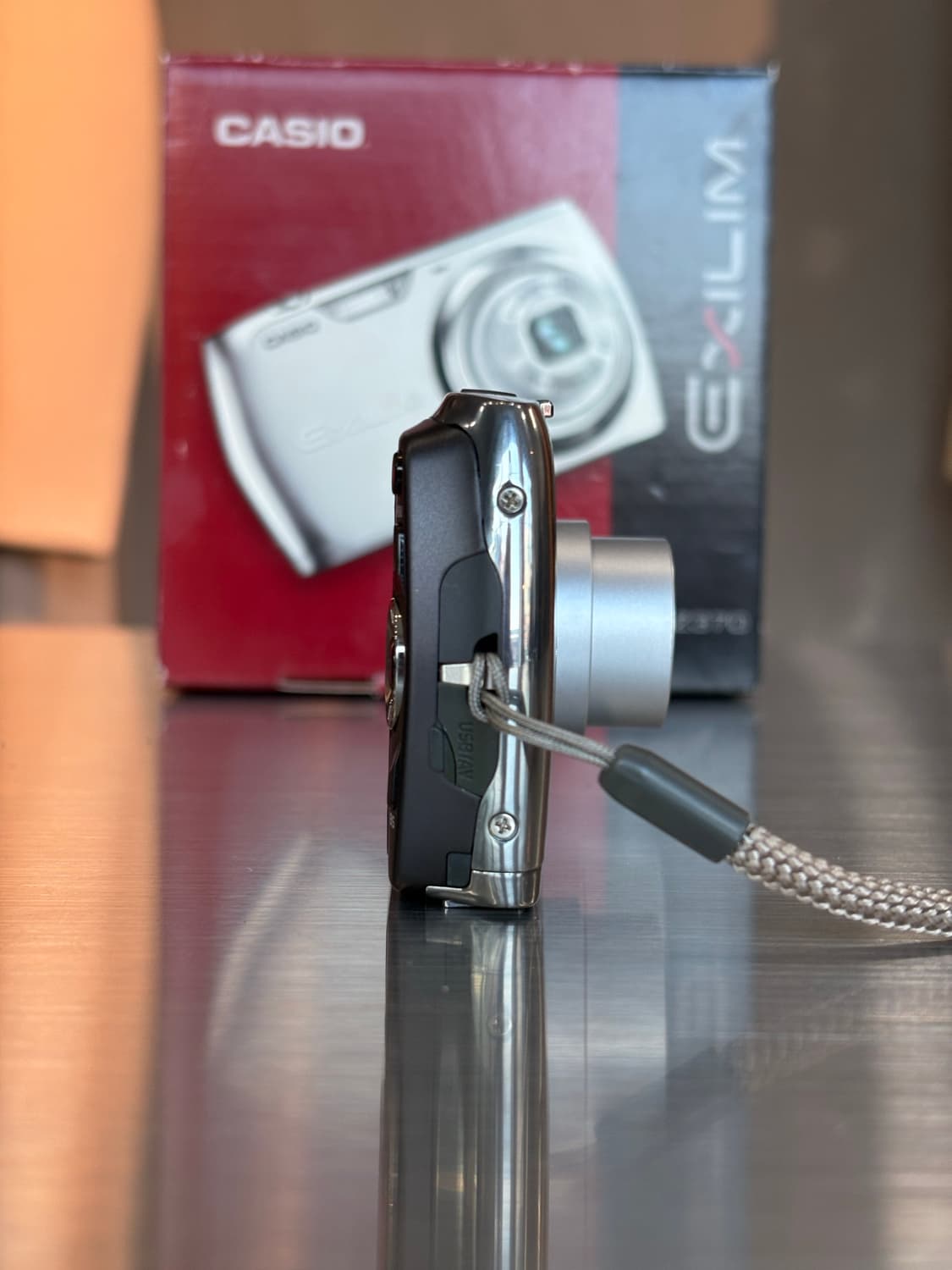 풀박/날짜표시)카시오 엑슬림 ex-z370 실버 빈티지디카 상품이미지4