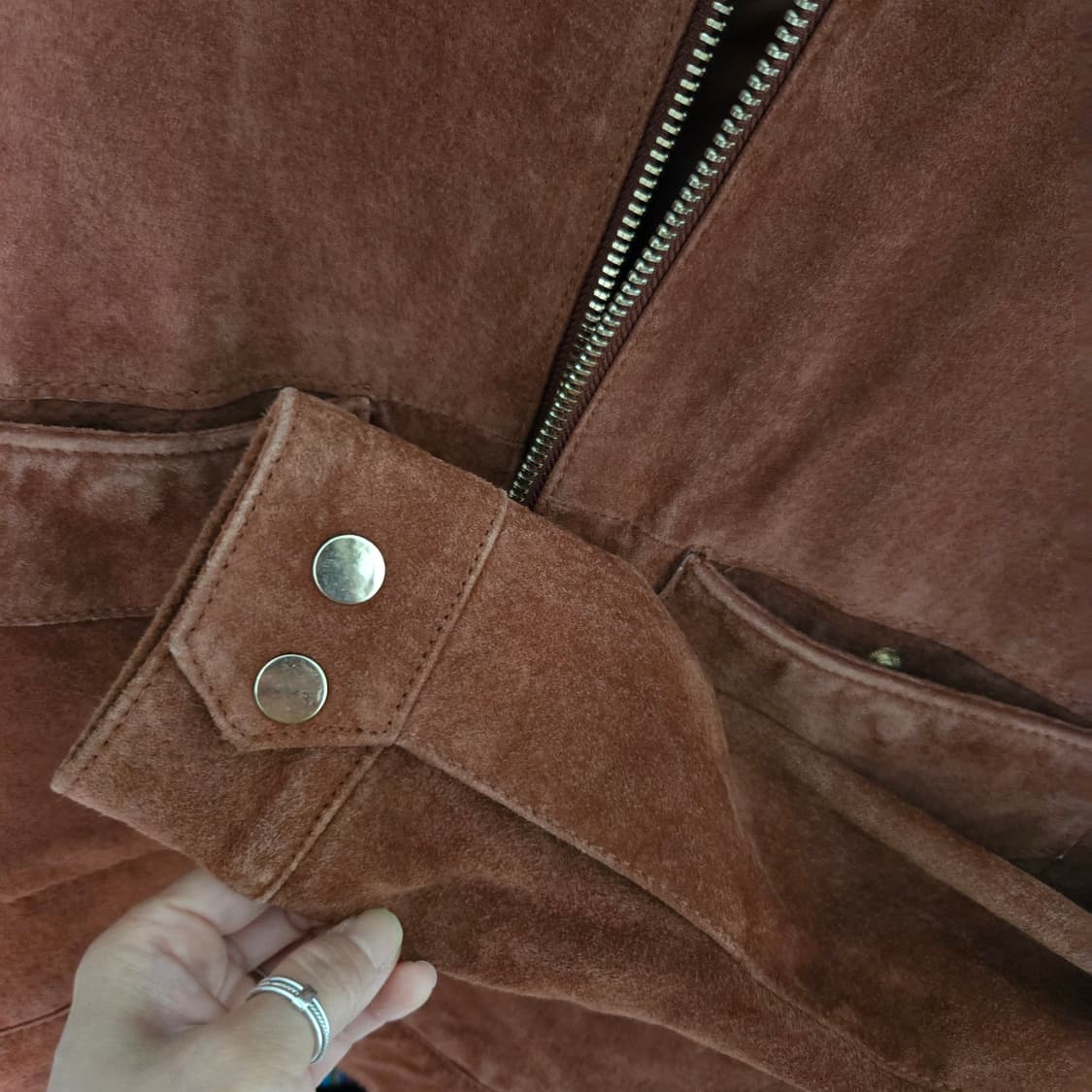 Mango스웨이드블루종 상품이미지4