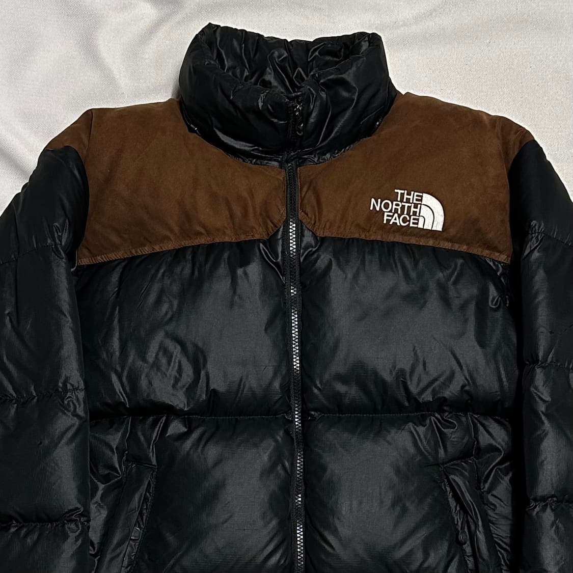 95 노스페이스 눕시 700 LTD 브라운 스웨이드 구스다운 패딩 상품이미지1