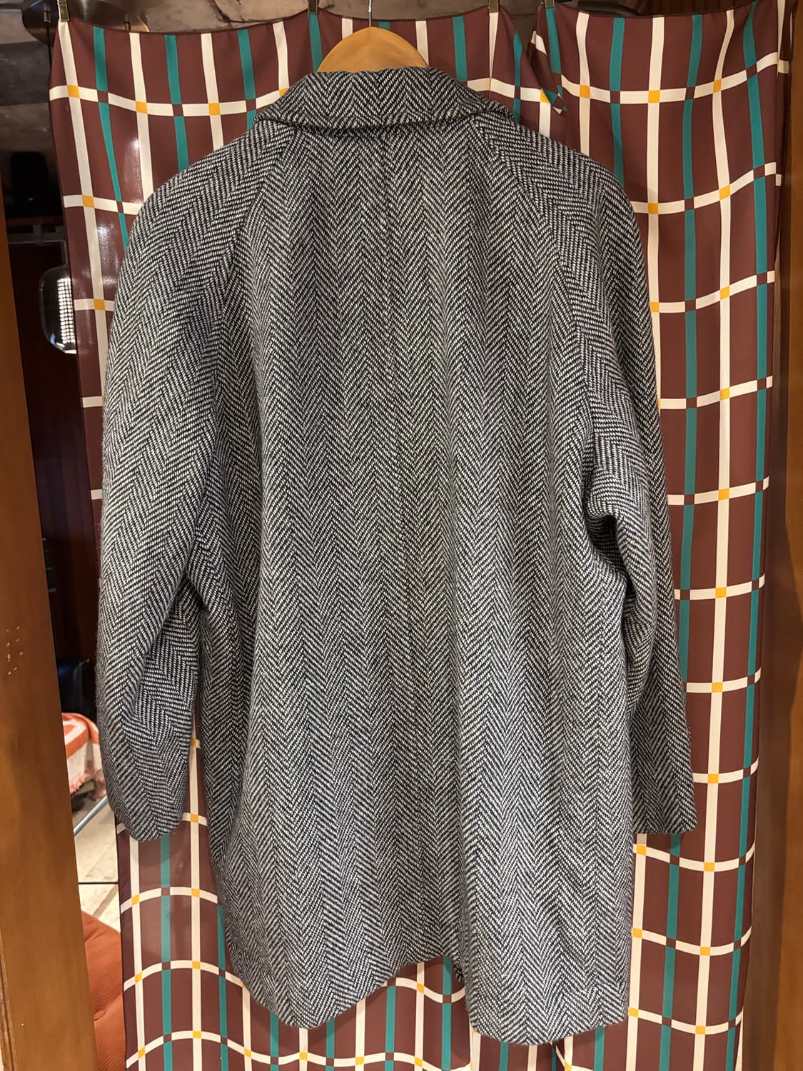 일본 헤링본 싱글코트 상품이미지5