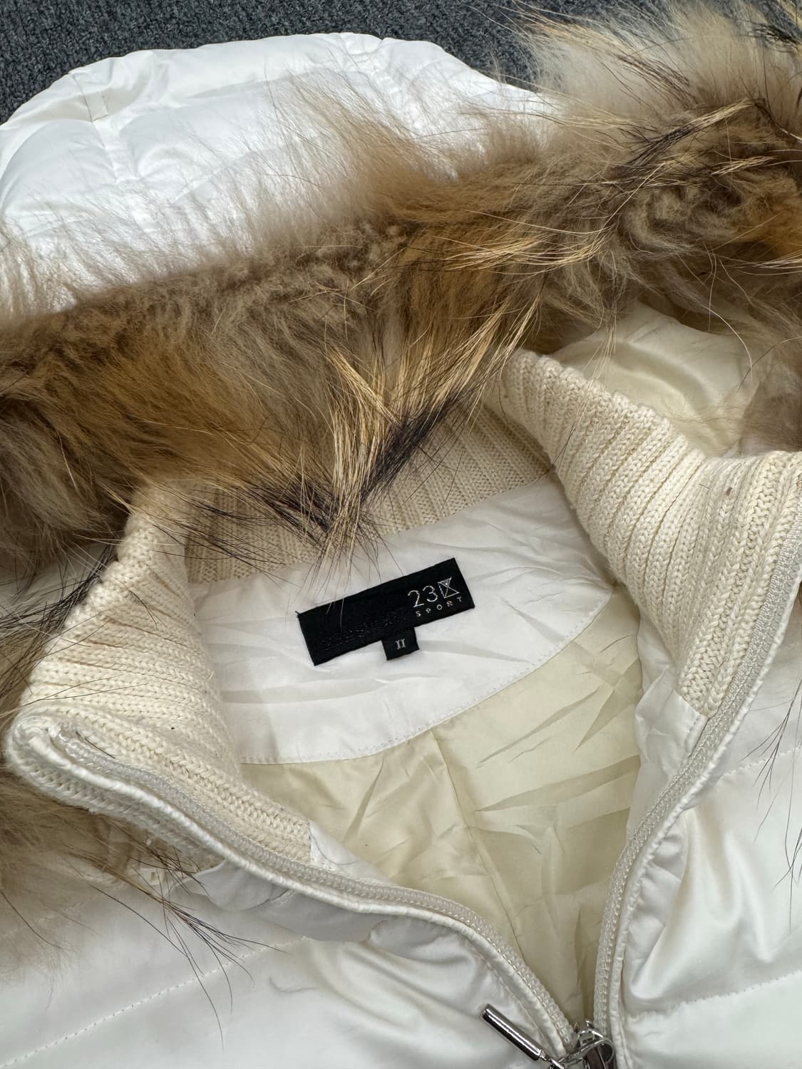 2)Japanese vintage 여성 퍼 니트 패딩 자켓 상품이미지7