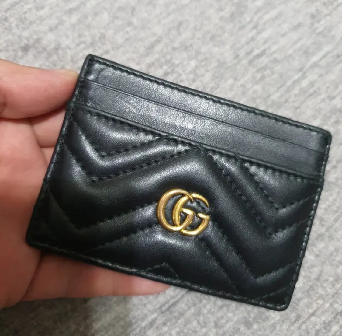 정품 구찌 마몬트 카드지갑 블랙 색상 상품이미지2