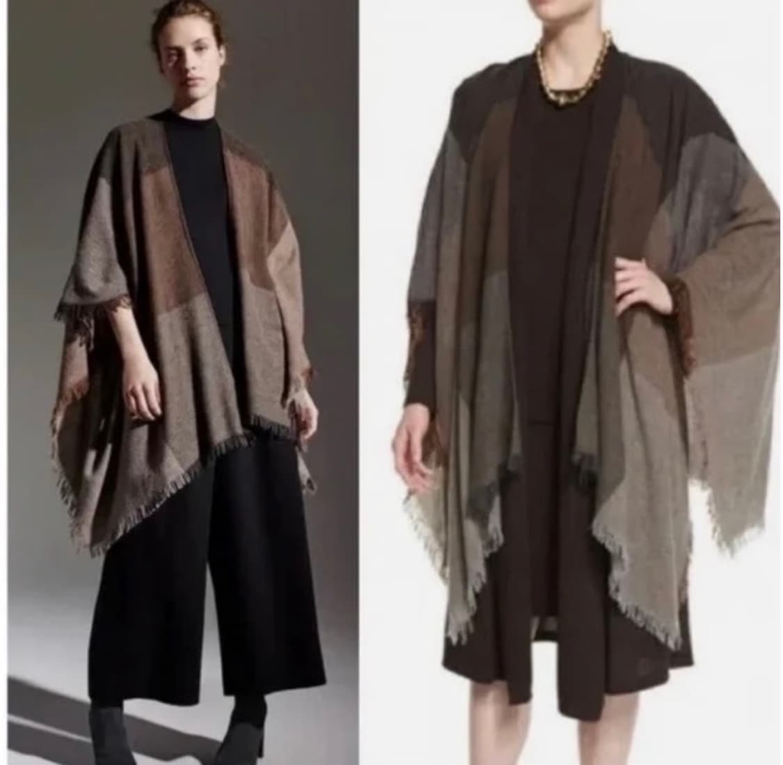 EILEEN FISHER 울 블록 망토 / 케이프 made italy 상품이미지3