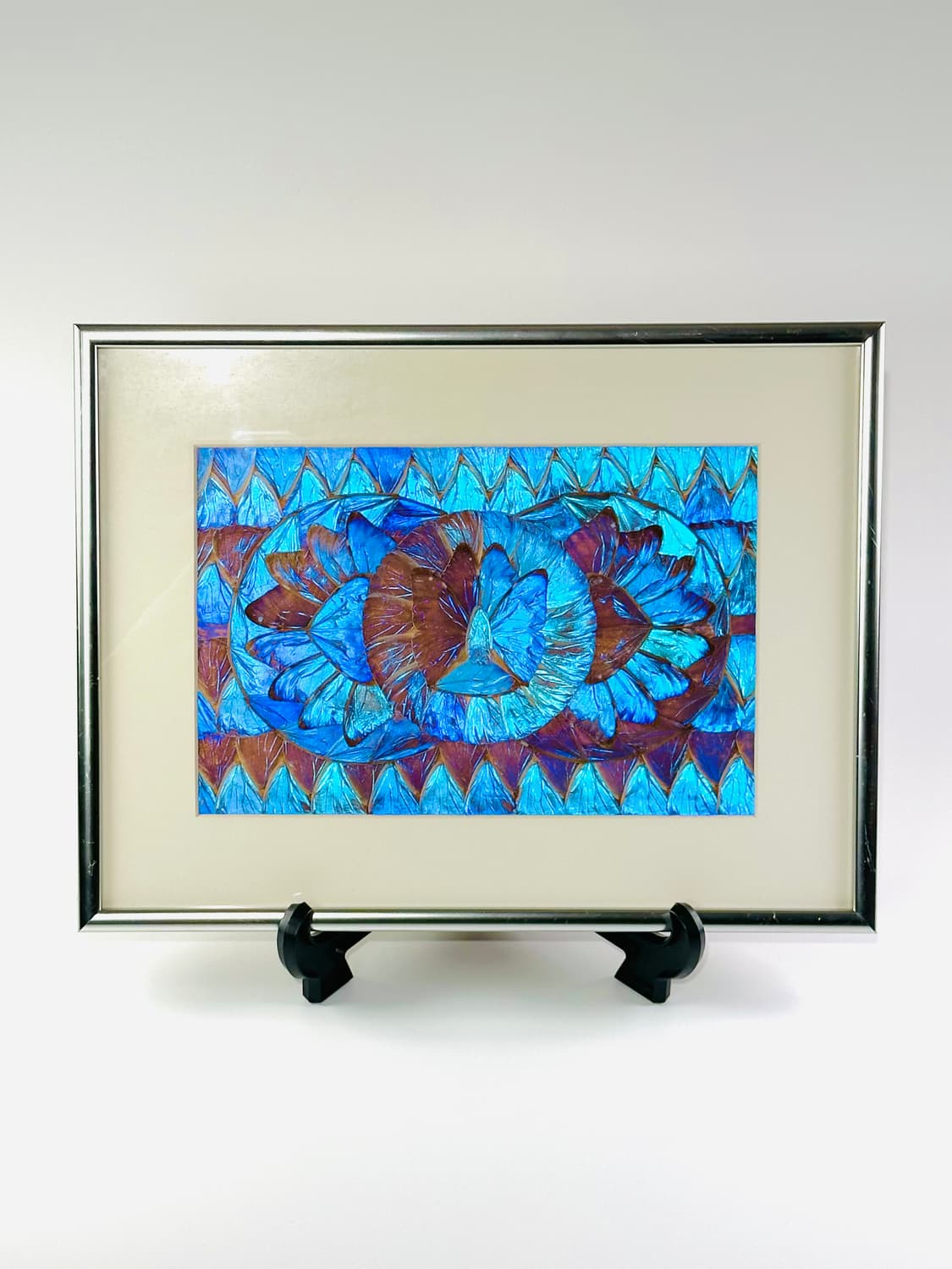 빈티지 브라질 모르포 버터플라이 윙 콜라주 아트 액자 상품이미지5