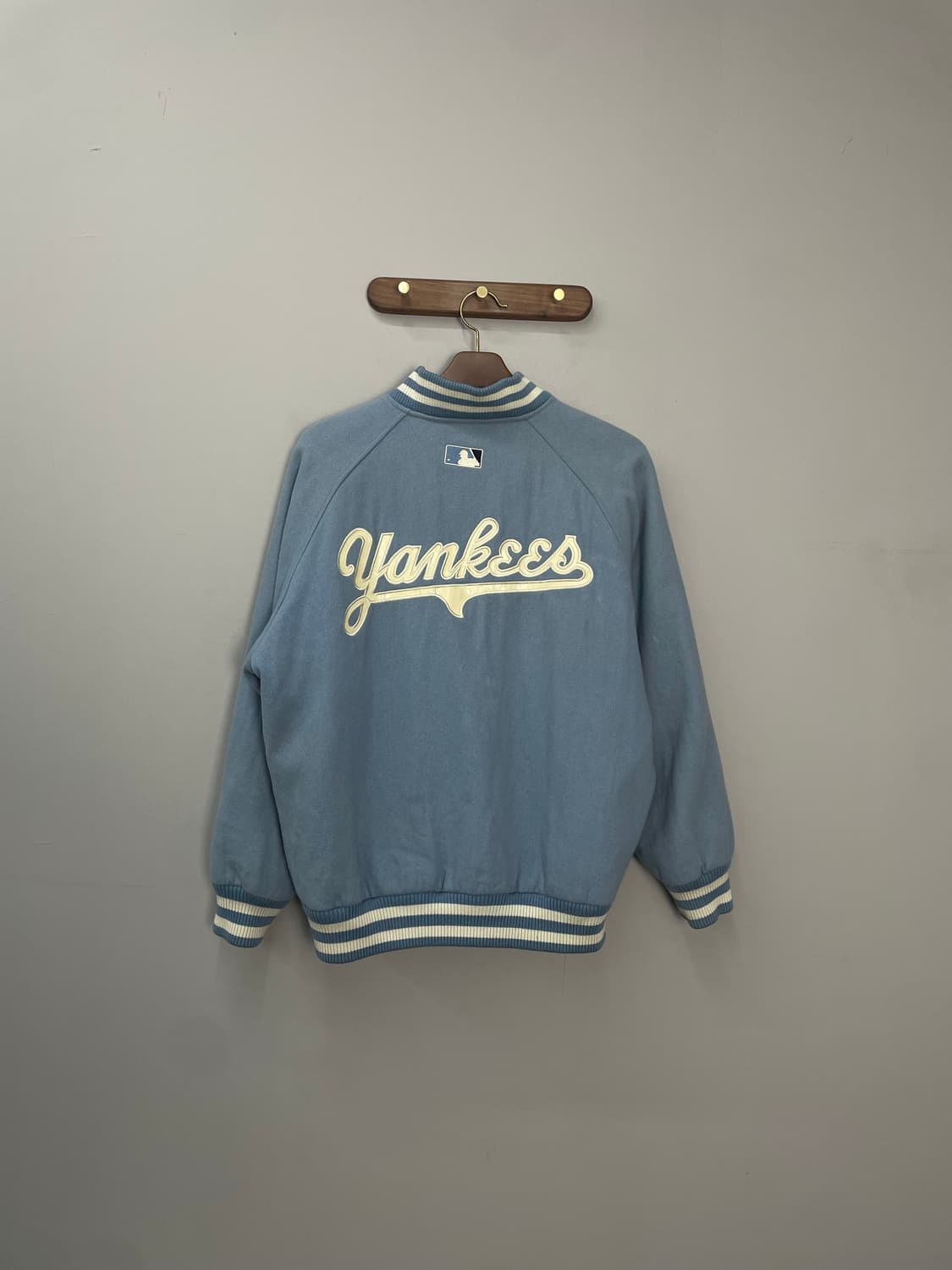 WWS MLB 양키스 라이트블루 울 바시티 자켓 H1180 상품이미지4