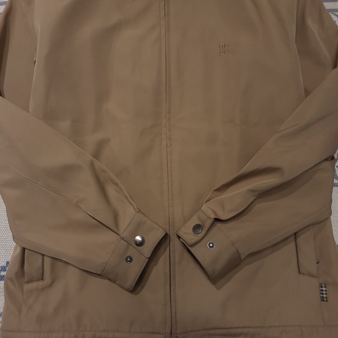 DAKS 닥스 브라운 카키 자수로고 아메카지 카라넥 캐주얼자켓 L 상품이미지6