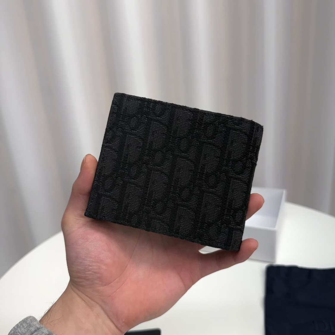 [풀박스] 디올 오블리크 반지갑 블랙 상품이미지3