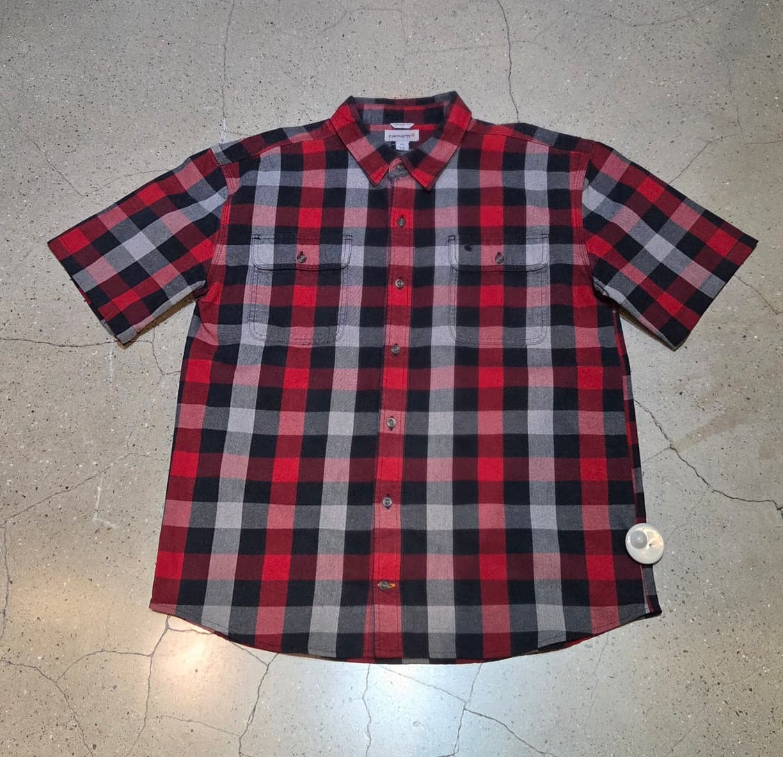 Carhartt 칼하트 레드체크 반팔셔츠 상품이미지4