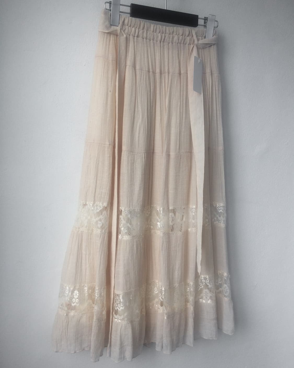 Tied Lace layer long skirt 상품이미지3