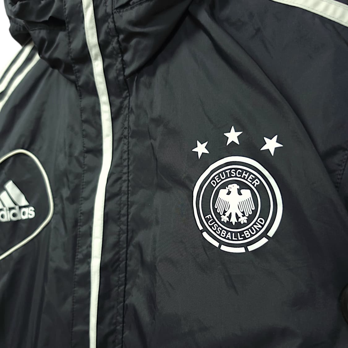 [105] 아디다스 블랙&화이트 12-13 독일 국대 후드 레인 자켓 상품이미지4