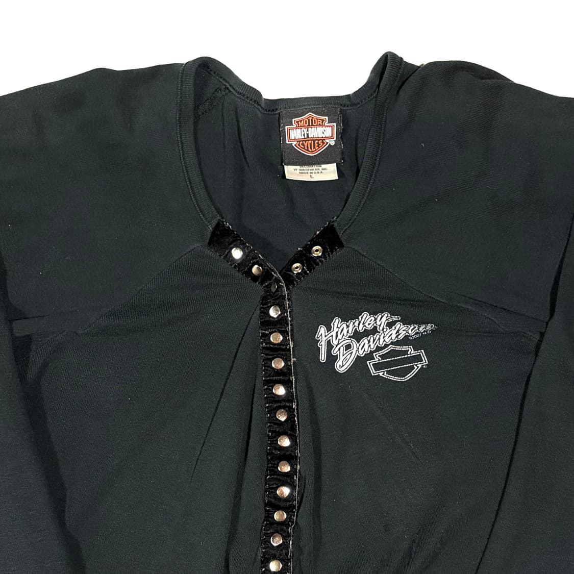 할리데이비슨 뉴캐슬 여성용 블랙 롱슬리브 L 상품이미지2