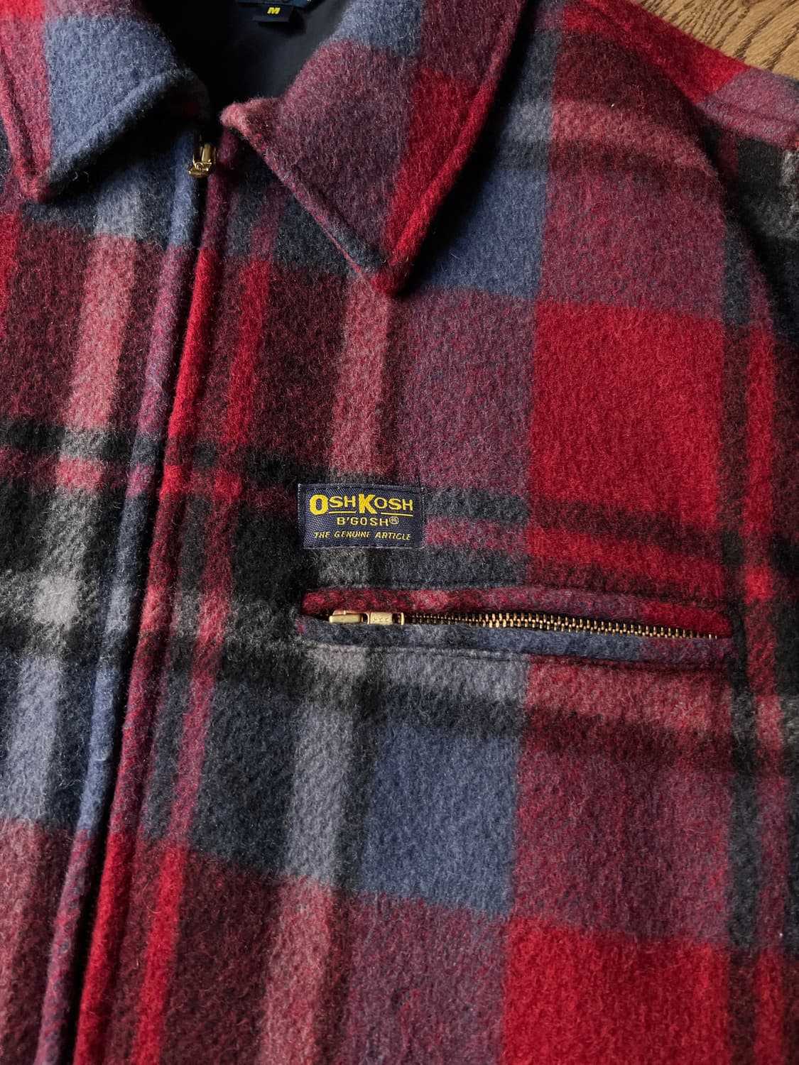 [M]OSHKOSH 오시코시 레드 타탄체크 울 자켓 상품이미지3