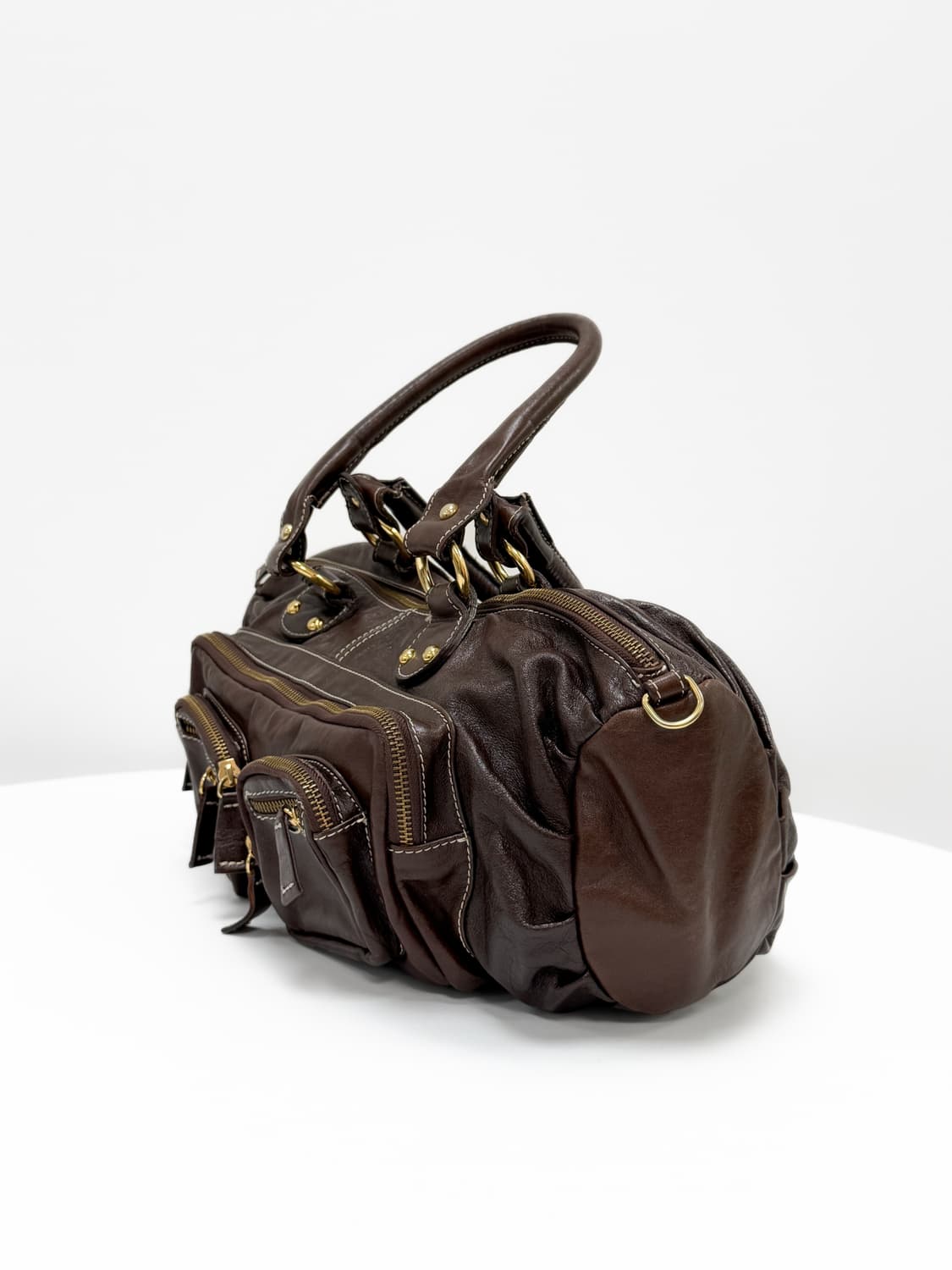 Made in Italy Guia's 멀티 포켓 레더 숄더백 상품이미지4