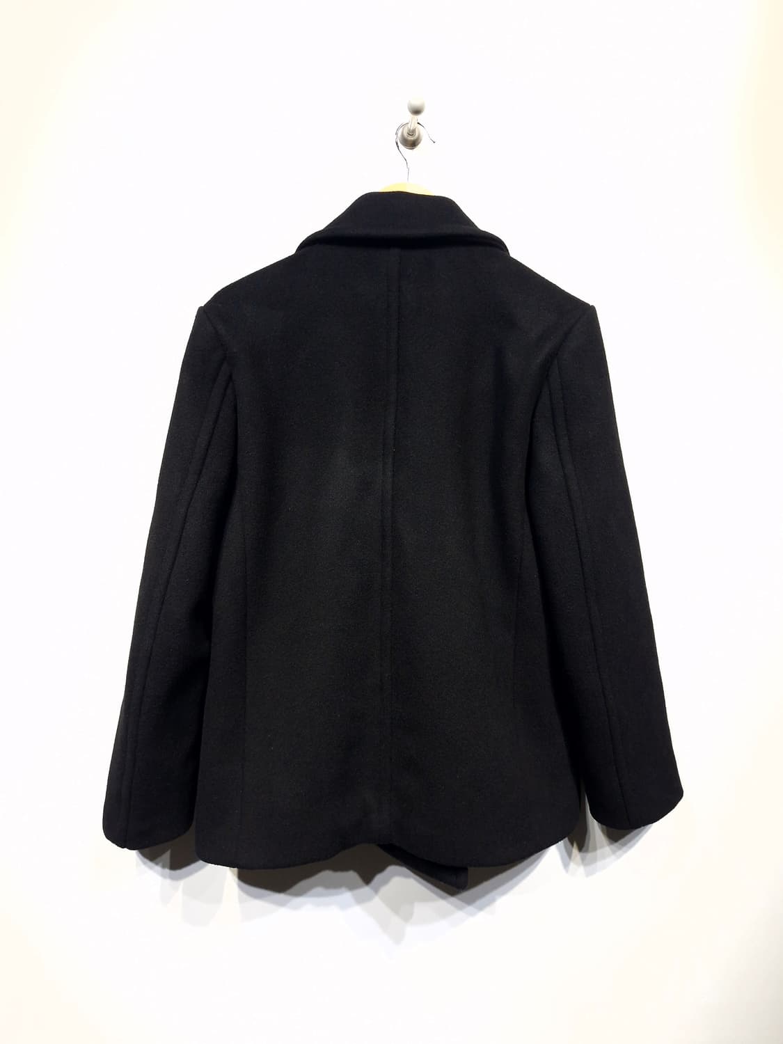 르(LE) 25년 울 하프 코트 블랙 상품이미지6