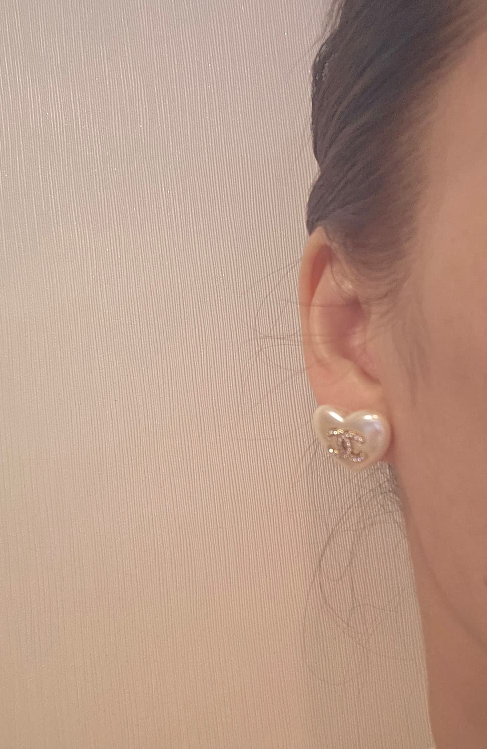 샤넬 하트진주 보석CC 귀걸이 업사이클링 상품이미지5