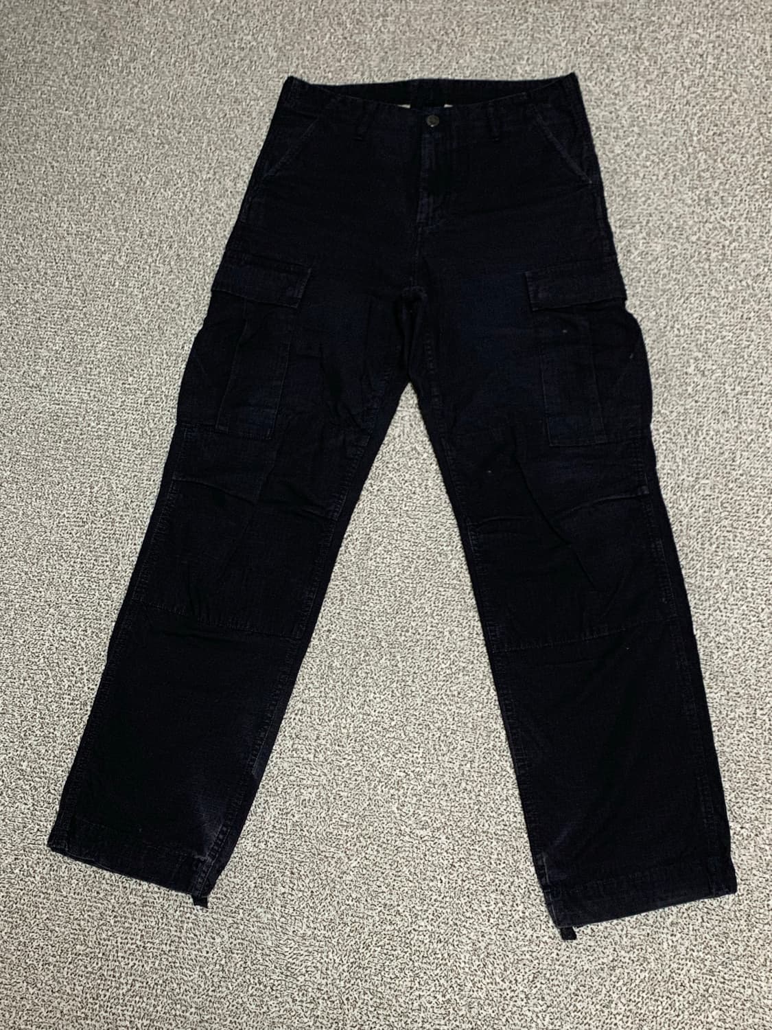 칼하트 레귤러 카고 팬츠 31x32 블랙 상품이미지1