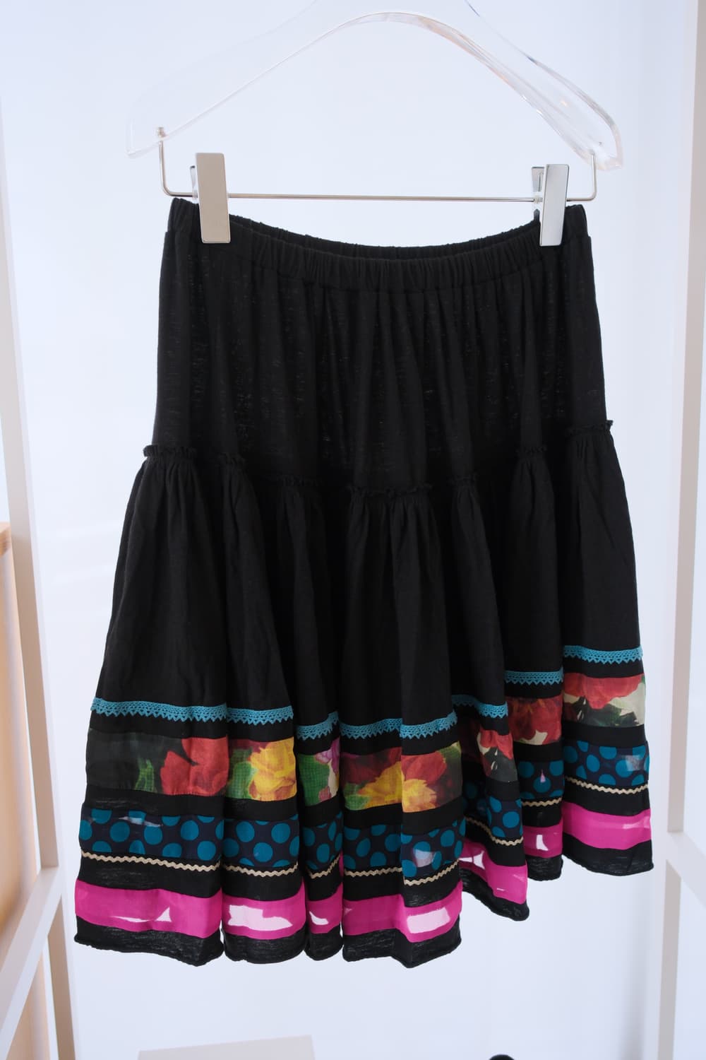 Mixed fabric gather skirt  상품이미지6