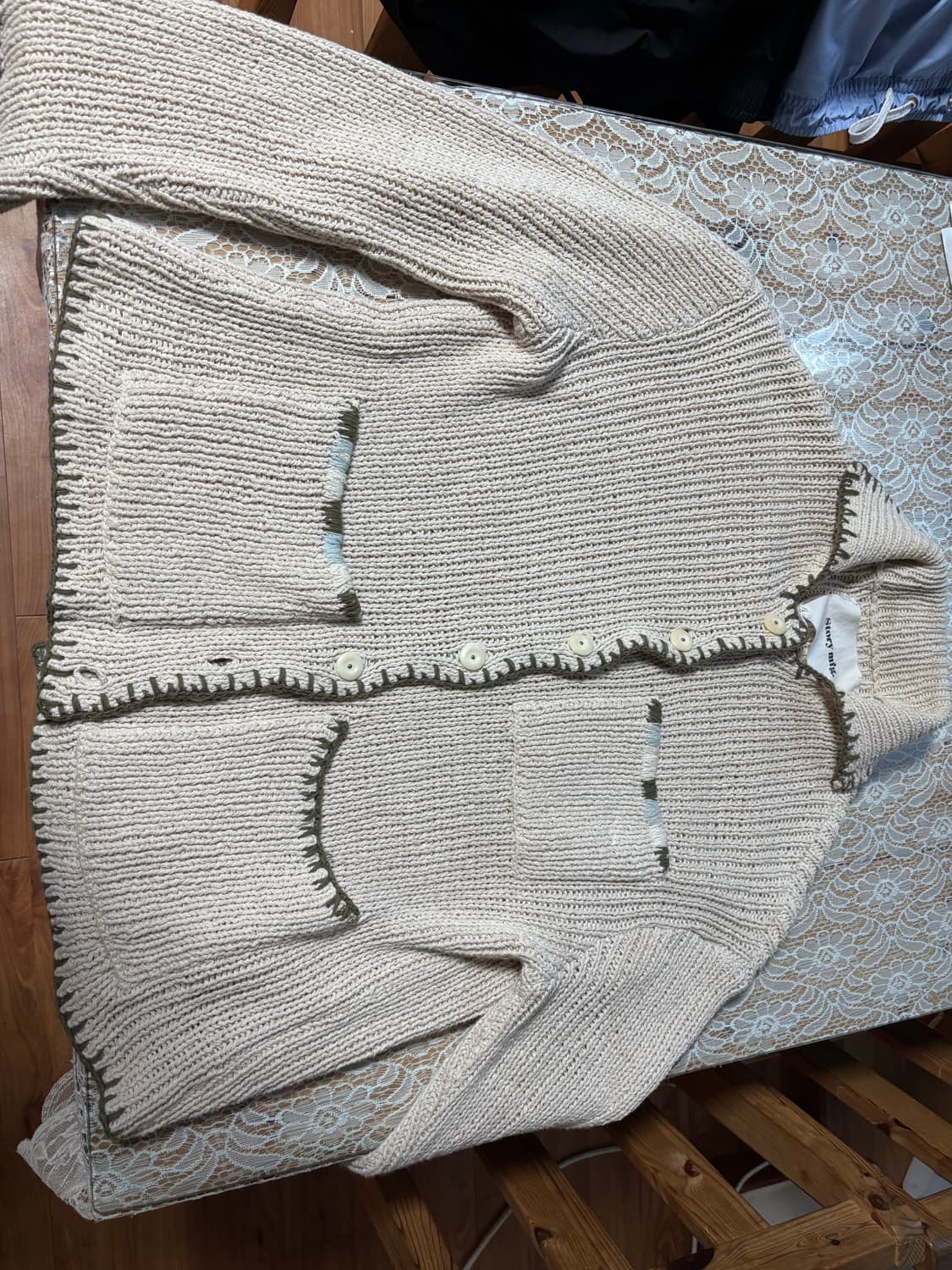 Story mfg. GRANDAD 스티치 디테일 가디건 상품이미지6