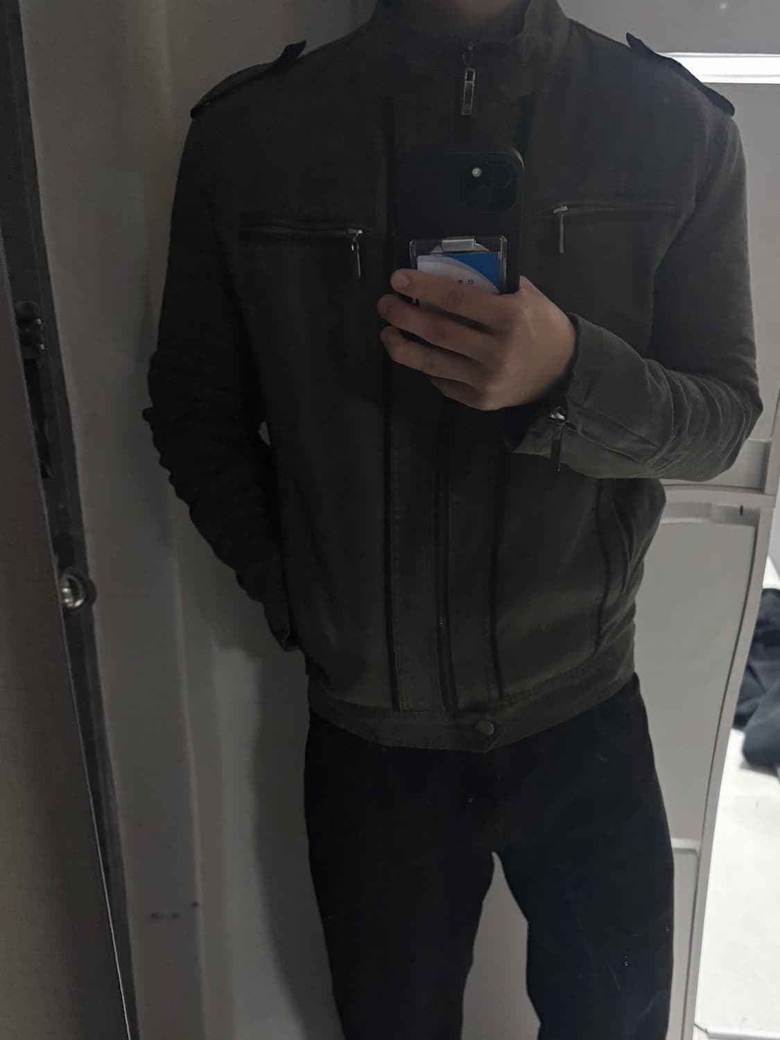 [M]조르지오 아르마니 하이넥 라이더 자켓 상품이미지6